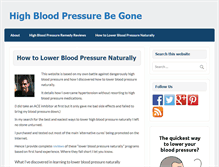 Tablet Screenshot of highbloodpressurebegone.com